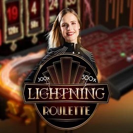 Lightning Roulette online game logo by Evolution on hugocasinoo.it