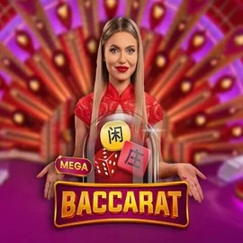 Official Live Casino logo: Mega Baccarat by Pragmatic Play at Hugo Casino